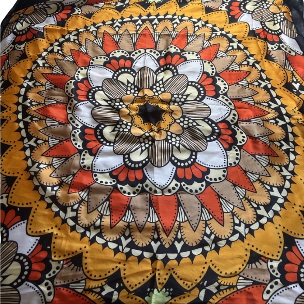 Boho Mandala Satin Scarf Wrap | O/S - Picture 2 of 4